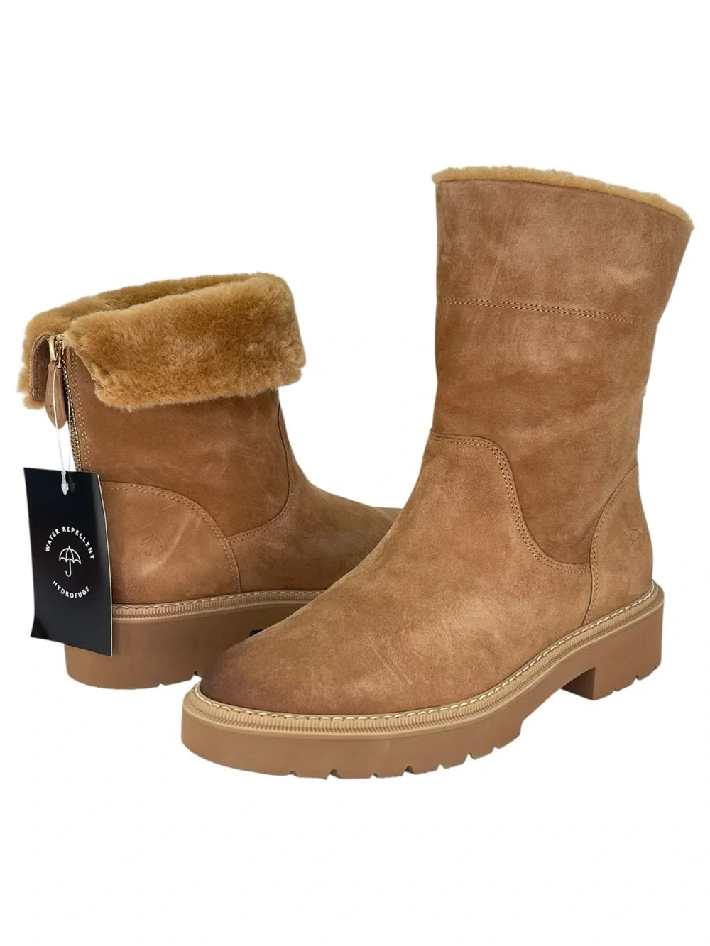 Naturalizer Sense Carmel Suede Leather Womens Ankle Boots Size 8.5W